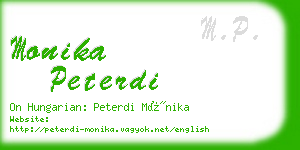 monika peterdi business card